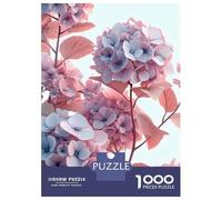 1000 Piece Jigsaw Puzzle for Adults Vintage Hydrangea Flowers Adult Jigsaw Puzzle Toy Wall Decor Precision Cutting Unique Gifts for Birthday And Christmas 52x38cm/1000pcs