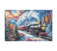 1000 Piece Jigsaw Puzzle for Adults Vintage Steam Train 1000 PCS 75x50cm Universal Puzzle for All Occasions Home Decor Family Fun Stress Relief All in One Gift