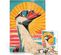 1000 Piece Jigsaw Puzzle for Adults Vintage Sunset Goose Herausfordernd Schwierig Wunschliste mit dem Weihnachtsmann38x26cm