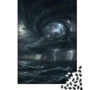 1000 Piece Jigsaw Puzzle for Adults, Violent Storm Over The Ocean, 52x38cm/1000pcs, Shared Puzzle Activity, Relaxing Evenings And Weekend Downtime