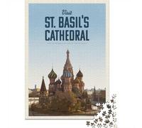 1000 Piece Jigsaw Puzzle for Adults, Visit St Basils Cathedral