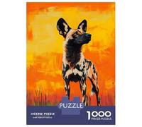1000 Piece Jigsaw Puzzle for Adults Vivid Wild Dog Art -1 Adult Jigsaw Puzzle Relaxing Games Staycation Kill Time Difficult And Challenge 52x38cm/1000pcs