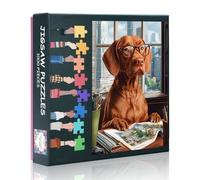 1000 Piece Jigsaw Puzzle for Adults Vizsla Dog Jigsaw Puzzles Game Toys Gift Animal Challenging Puzzles Wall Decoration Living Room Bedroom No Dust Durable Fun Game Puzzle(27.5x19.7in)