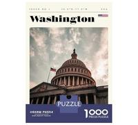1000 Piece Jigsaw Puzzle for Adults, Washington D.C. Capitol Travel Art Artwork, Indoor Entertainment, Christmas Family Activity, Pieces, 70x50cm/1000pcs