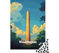 1000 Piece Jigsaw Puzzle for Adults, Washington Monument Poster