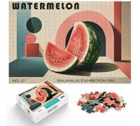 1000 Piece Jigsaw Puzzle for Adults, Watermelon Bauhaus Kitchen Mid Century