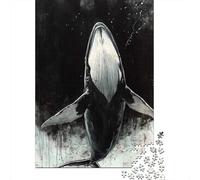 1000 Piece Jigsaw Puzzle for Adults, Whale in The Deep, 38x26cm/1000pcs, Idea, Screen-Free Activity And Family Time at Home