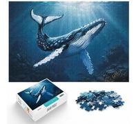 1000 Piece Jigsaw Puzzle for Adults, Whale in the Deep Blue Sea | For adults who enjoy jigsaws: Adult jigsaw puzzle with 1000 pieces turns free time into a focused activity.