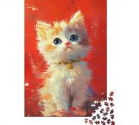 1000-Piece Jigsaw Puzzle for Adults, Whiskered Wonder -1, 52x38cm/1000pcs, Smooth White Cardboard Pieces; for Relaxed Evenings at The Table