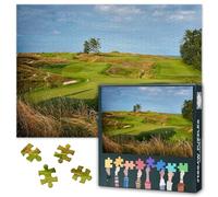 1000 Piece Jigsaw Puzzle for Adults Whistling Straits Golf Course Wisconsin Landscape Wall Art Premium Paper Puzzle Nature Scenery Challenging Puzzle Game for Home Office Decor 27.5x19.7 Inches
