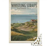 1000 Piece Jigsaw Puzzle for Adults, Whistling Straits Golf Poster