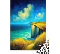 1000 Piece Jigsaw Puzzle for Adults, White Cliffs of Dover, 38x26cm/1000pcs, Idea, Family Activity And Cosy Winter Evenings