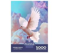 1000 Piece Jigsaw Puzzle for Adults White Dove Jigsaw Puzzle Toy Wall Decor Wall Decoration Difficult And Challenge 70x50cm/1000pcs