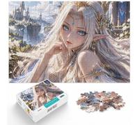 1000 Piece Jigsaw Puzzle for Adults, White Elf Princess Fantasy Castle | For cold evenings at home: Adult jigsaw puzzle with 1000 pieces adds a classic jigsaw activity to the holiday season.
