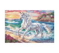 1000 Piece Jigsaw Puzzle for Adults White Horse Wave 1000 PCS 75x50cm Graduation Gift for Students Great for Brain Training Relaxation After Long Time Study Gift