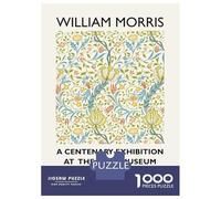 1000 Piece Jigsaw Puzzle for Adults, William Morris Flora Artwork, Relaxing Puzzle Experience, Gift for Adults, Premium Puzzle Pieces, 70x50cm/1000pcs