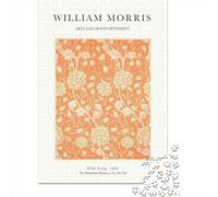 1000 Piece Jigsaw Puzzle for Adults, William Morris Orange, 52x38cm/1000pcs, Shared Puzzle Activity, Quiet Home Time And Weekend Downtime