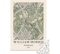 1000 Piece Jigsaw Puzzle for Adults, William Morris Windrush Floral Green
