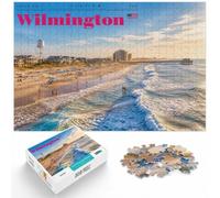 1000 Piece Jigsaw Puzzle for Adults, Wilmington North Carolina Travel Art | For a useful gift beyond Christmas Day: Adult jigsaw puzzle with 1000 pieces turns winter leisure into a focused activity.