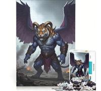 1000 Piece Jigsaw Puzzle for Adults Winged Tiger Demon War-Torn Landscape Family Games Precision Cutting Artists' Collection Fine Arts 38x26cm
