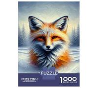 1000 Piece Jigsaw Puzzle for Adults Winter Fox Portrait Adult Puzzles Toy Wall Decor Staycation Kill Time Birthday And Unique Gifts 70x50cm/1000pcs