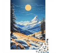 1000 Piece Jigsaw Puzzle for Adults Winter Mountain Landscape Jigsaw for Adults Hands-on Game Improve Memory Birthday And Unique Gifts 52x38cm/1000pcs
