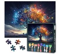 1000 Piece Jigsaw Puzzle for Adults Wizard and Ancient Tree in Mystical Forest Magical Realm Art Puzzle for Fantasy Lovers 27.5x19.7 Inch