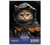 1000 Piece Jigsaw Puzzle for Adults Wizard Cat Puzzles for Adults Fun Games Precision Cutting Difficult And Challenge 38x26cm/1000pcs