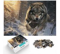 1000 Piece Jigsaw Puzzle for Adults, Wolf American Football | For adults looking for a satisfying home activity, this adult jigsaw puzzle with 1000 pieces fits quiet afternoons.
