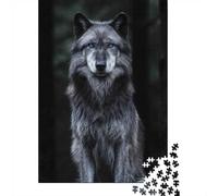 1000-Piece Jigsaw Puzzle for Adults, Wolf with Striking Blue Eyes, 52x38cm/1000pcs, Thoughtful Gift Idea, Screen-Free Leisure And Evening Downtime