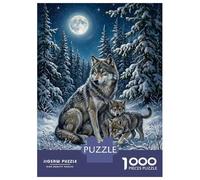 1000 Piece Jigsaw Puzzle for Adults Wolves in A Snowy Forest at Night Jigsaw for Adults Hands-on Game Improve Memory Birthday And Unique Gifts 70x50cm/1000pcs