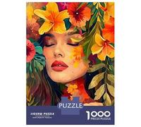 1000 Piece Jigsaw Puzzle for Adults Woman Surrounded by Flowers Puzzles for Adults Relaxing Games Pattern Assembly for Is Ideal As A Gift 52x38cm/1000pcs