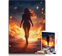 1000 Piece Jigsaw Puzzle for Adults Woman Walking Through Fire Brainteaser Family Games But Fun And Humorous Educational Toy Size 38x52cm