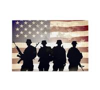 1000 Piece Jigsaw Puzzle for Adults Wooden Challenging Puzzles Custom Personalized Armed Forces Day American Picture Puzzle for Adults & Kids Family Game Nights 29.5"x19.7" Puzzles