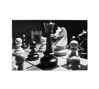 1000 Piece Jigsaw Puzzle for Adults Wooden Challenging Puzzles Custom Personalized Black and White Chess Picture Puzzle for Adults & Kids Family Game Nights 29.5"x19.7" Puzzles