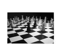 1000 Piece Jigsaw Puzzle for Adults Wooden Challenging Puzzles Custom Personalized Black White Chess Checkerboard Picture Puzzle for Adults & Kids Family Game Nights 29.5"x19.7" Puzzles