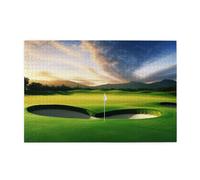 1000 Piece Jigsaw Puzzle for Adults Wooden Challenging Puzzles Custom Personalized Golf Course Picture Puzzle for Adults & Kids Family Game Nights 29.5"x19.7" Puzzles