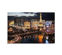 1000 Piece Jigsaw Puzzle for Adults Wooden Challenging Puzzles Custom Personalized Las Vegas Night View Picture Puzzle for Adults & Kids Family Game Nights 29.5"x19.7" Puzzles