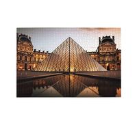 1000 Piece Jigsaw Puzzle for Adults Wooden Challenging Puzzles Custom Personalized Louvre Museum in Paris Picture Puzzle for Adults & Kids Family Game Nights 29.5"x19.7" Puzzles