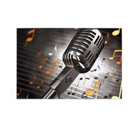 1000 Piece Jigsaw Puzzle for Adults Wooden Challenging Puzzles Custom Personalized Microphone with Music Notes Picture Puzzle for Adults & Kids Family Game Nights 29.5"x19.7" Puzzles