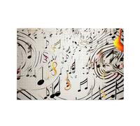 1000 Piece Jigsaw Puzzle for Adults Wooden Challenging Puzzles Custom Personalized Music Notes Print Picture Puzzle for Adults & Kids Family Game Nights 29.5"x19.7" Puzzles