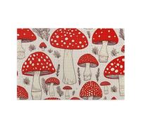 1000 Piece Jigsaw Puzzle for Adults Wooden Challenging Puzzles Custom Personalized Red White Mushroom Picture Puzzle for Adults & Kids Family Game Nights 29.5"x19.7" Puzzles