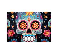 1000 Piece Jigsaw Puzzle for Adults Wooden Challenging Puzzles Custom Personalized Sugar Skulls Picture Puzzle for Adults & Kids Family Game Nights 29.5"x19.7" Puzzles