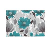 1000 Piece Jigsaw Puzzle for Adults Wooden Challenging Puzzles Custom Personalized Teal Grey and White Floral Picture Puzzle for Adults & Kids Family Game Nights 29.5"x19.7" Puzzles