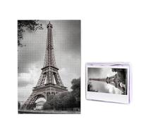 1000 Piece Jigsaw Puzzle for Adults Wooden Challenging Puzzles Custom Personalized Tower Paris Picture Puzzle for Game Nights Family Wood Puzzles Finished Size 29.5"x19.7"