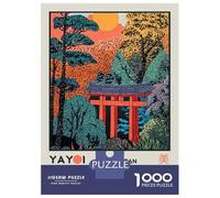 1000 Piece Jigsaw Puzzle for Adults, Yayoi Kusama Landscape Retro Exhibition Poster Artwork, Stress Relief Activity, Seasonal Gift Choice, Premium Puzzle Pieces, 70x50cm/1000pcs