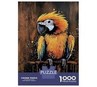 1000 Piece Jigsaw Puzzle for Adults Yellow Macaw Painting Jigsaw Toy Wall Decor Difficult Hard Unique Gifts for Birthday And Christmas 38x26cm/1000pcs