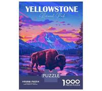 1000 Piece Jigsaw Puzzle for Adults Yellowstone National Park Bison Puzzles for Adults Relaxing Games Pattern Assembly for Is Ideal As A Gift 52x38cm/1000pcs