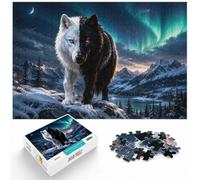 1000 Piece Jigsaw Puzzle for Adults, Yin and Yang Wolf Portrait | For adults who enjoy puzzles over the holidays: Adult jigsaw puzzle with 1000 pieces gives adults a calm winter activity.