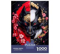 1000 Piece Jigsaw Puzzle for Adults Yin Yang Dachshund Dog Art Adult Jigsaw Puzzle Toy Wall Decor Precision Cutting Unique Gifts for Birthday And Christmas 52x38cm/1000pcs